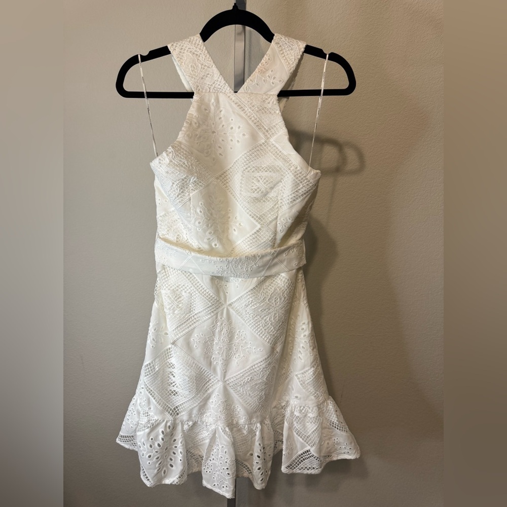 Ciebon Braylee Lace Eyelet Belted Sleeveless Minidress - Picture 8 of 10